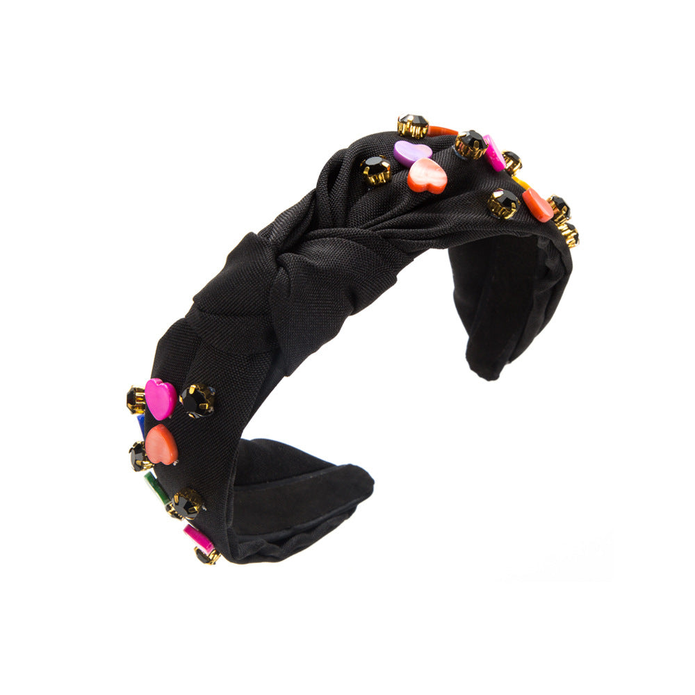 Wholesale Valentine's Day Candy Color Heart Shape Diamond Headband
